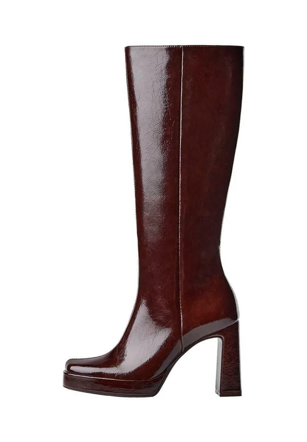 Plateaustiefel - dark red