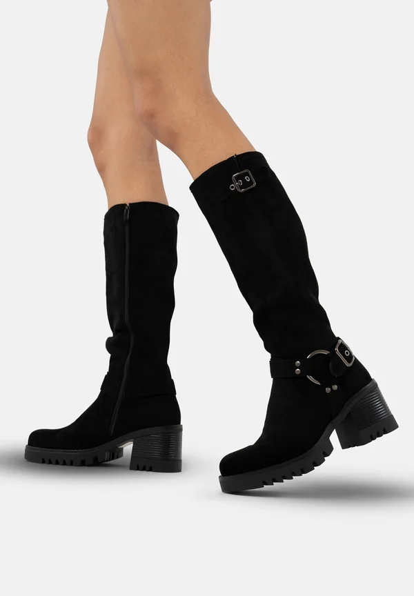 Plateaustiefel - schwarz