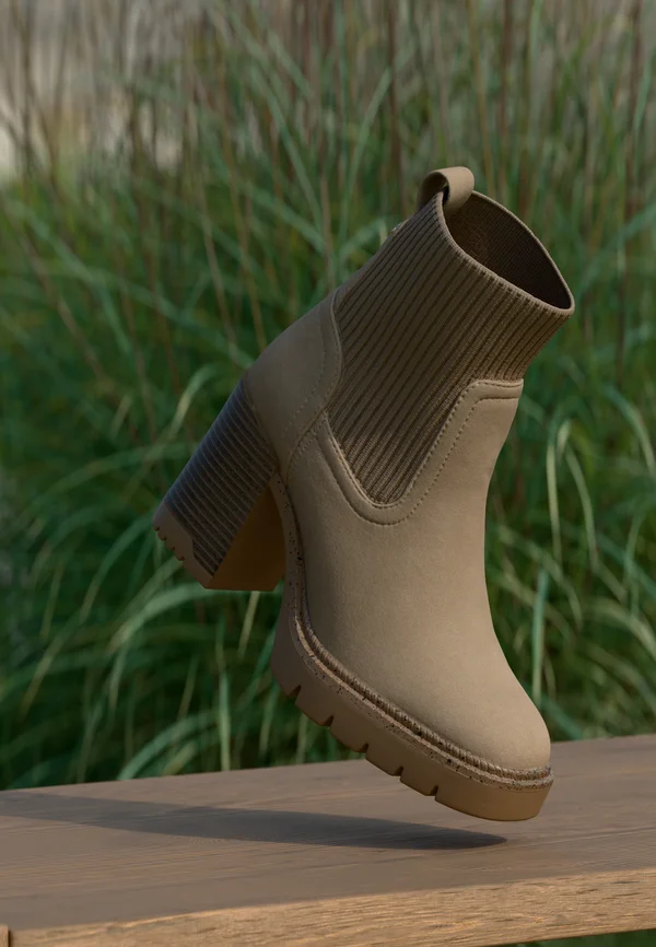 Plateaustiefelette - beige