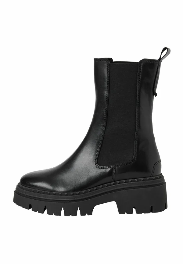 Plateaustiefelette - black leather