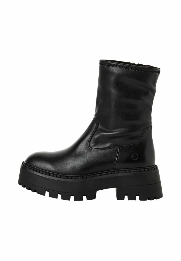 Plateaustiefelette - black leather
