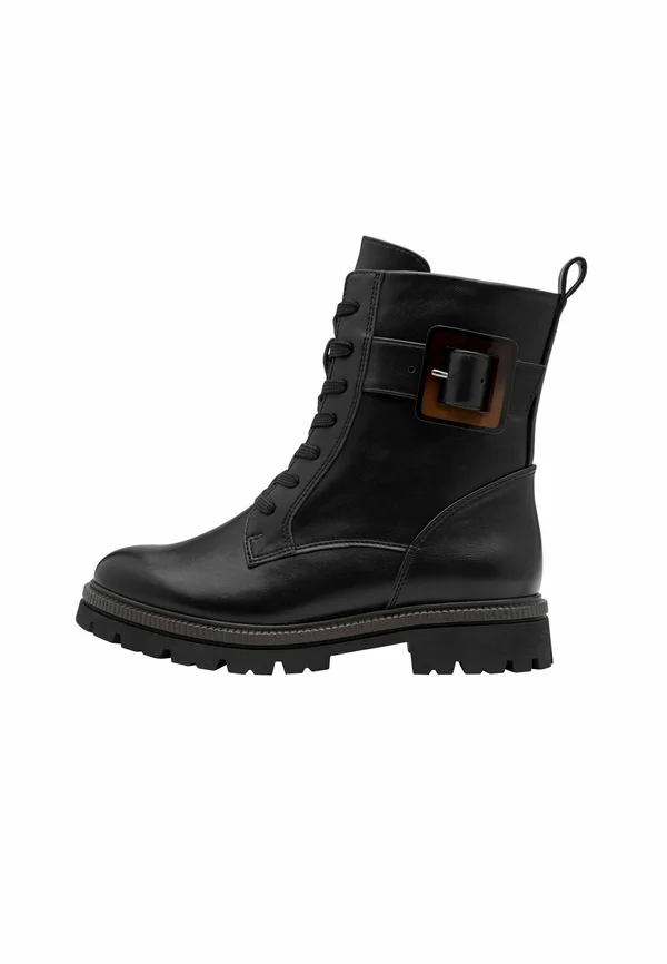 Plateaustiefelette - black nappa