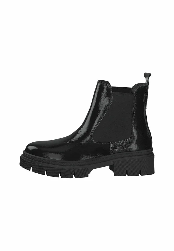 Plateaustiefelette - black patent