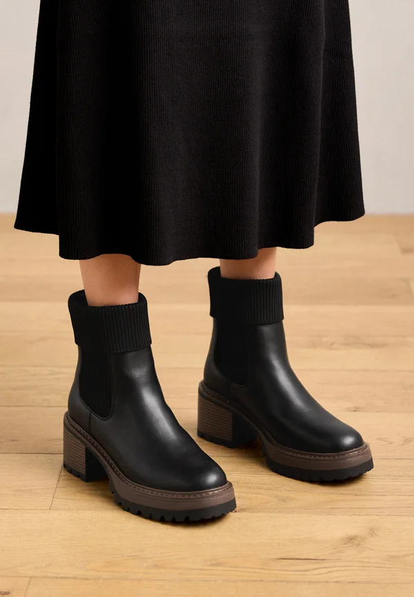 Plateaustiefelette - black