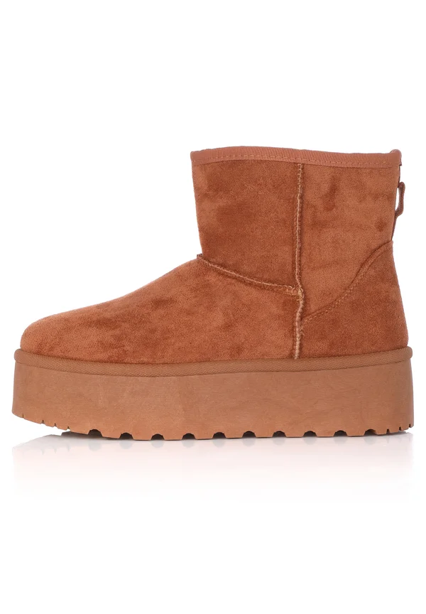 Plateaustiefelette - camel