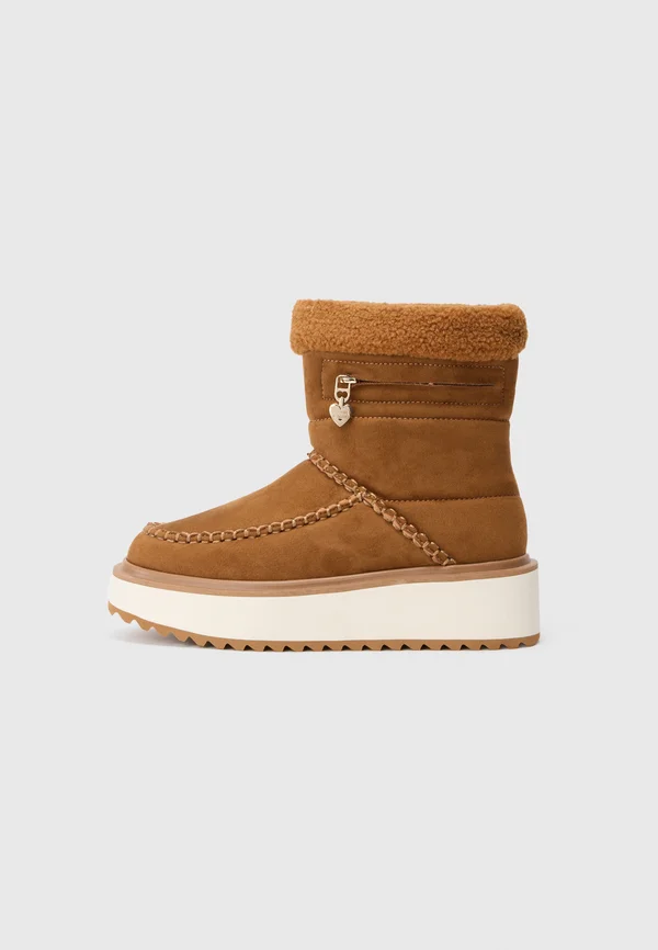 Plateaustiefelette - cognac