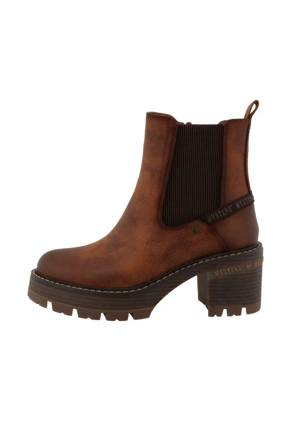 Plateaustiefelette - cognac