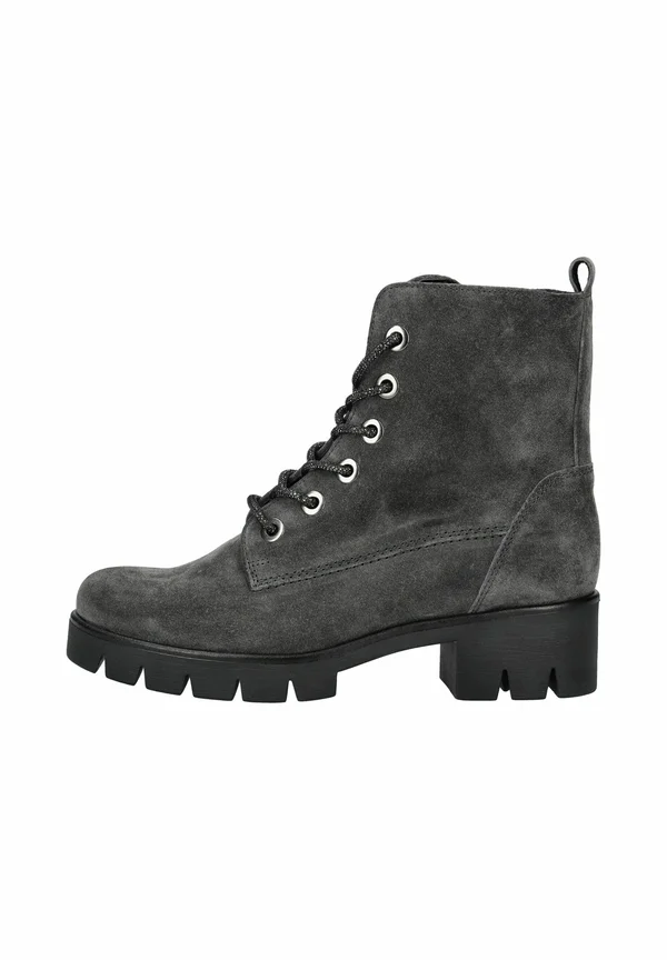 Plateaustiefelette - dark grey s strass