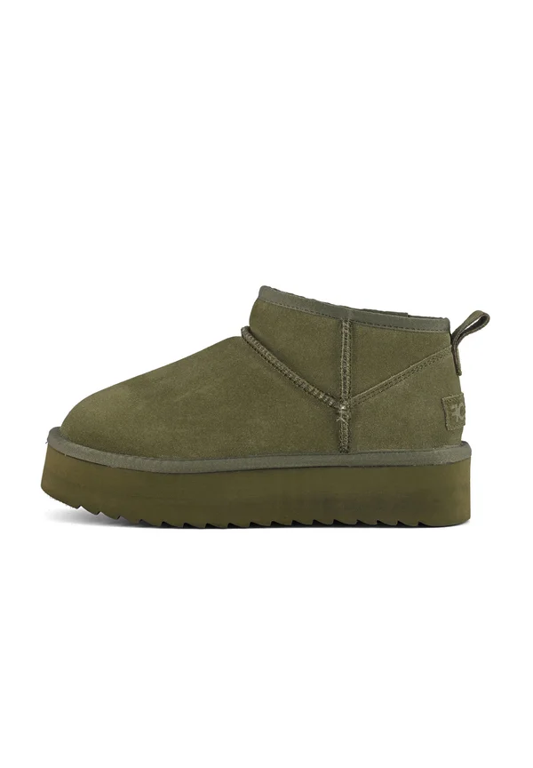 Plateaustiefelette - dark khaki