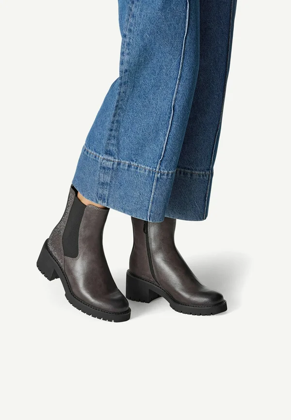 Plateaustiefelette - dk grey