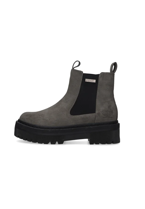 Plateaustiefelette - dunkelgrau schwarz