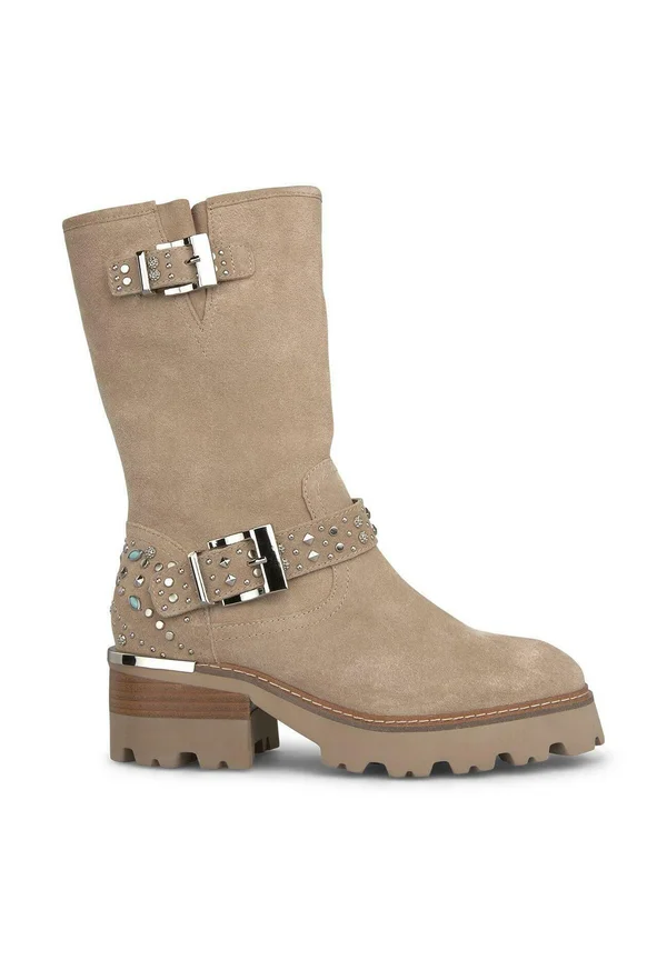 Plateaustiefelette - marrón jaspeado