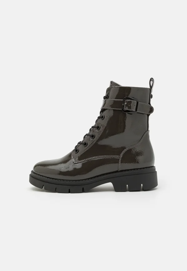 Plateaustiefelette - olive patent