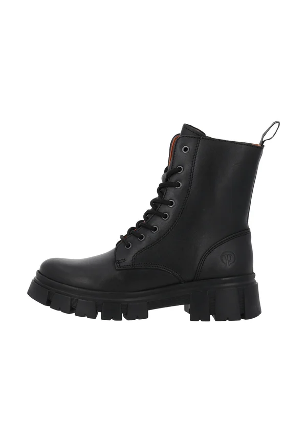 Plateaustiefelette - schwarz