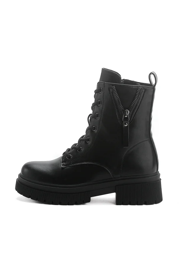 Plateaustiefelette - schwarz