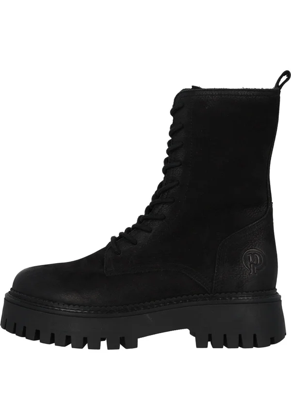 Plateaustiefelette - schwarz