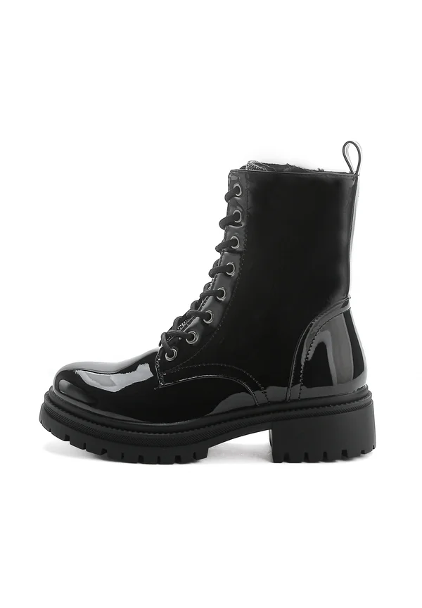 Plateaustiefelette - schwarz