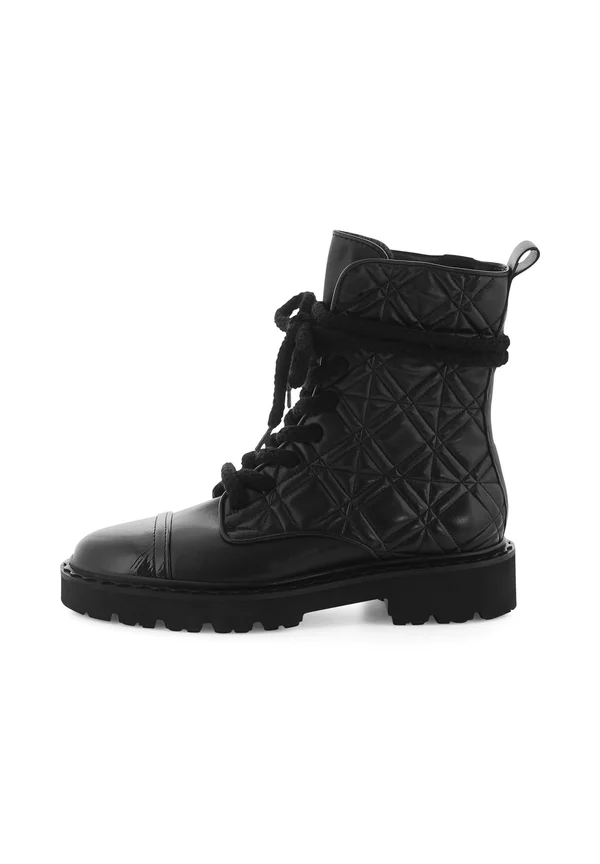 Plateaustiefelette - schwarz