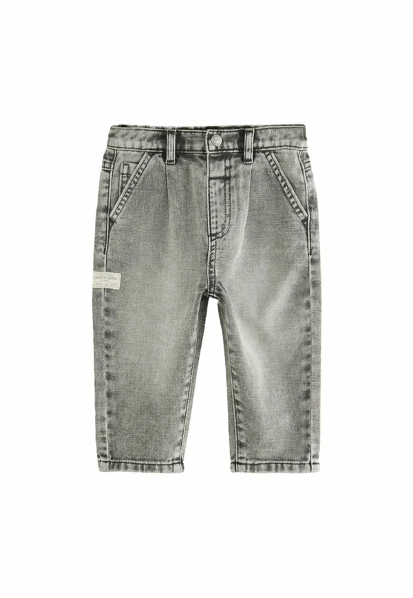 PLEAT FRONT  REGULAR FIT - Jeans Tapered Fit - grey denim