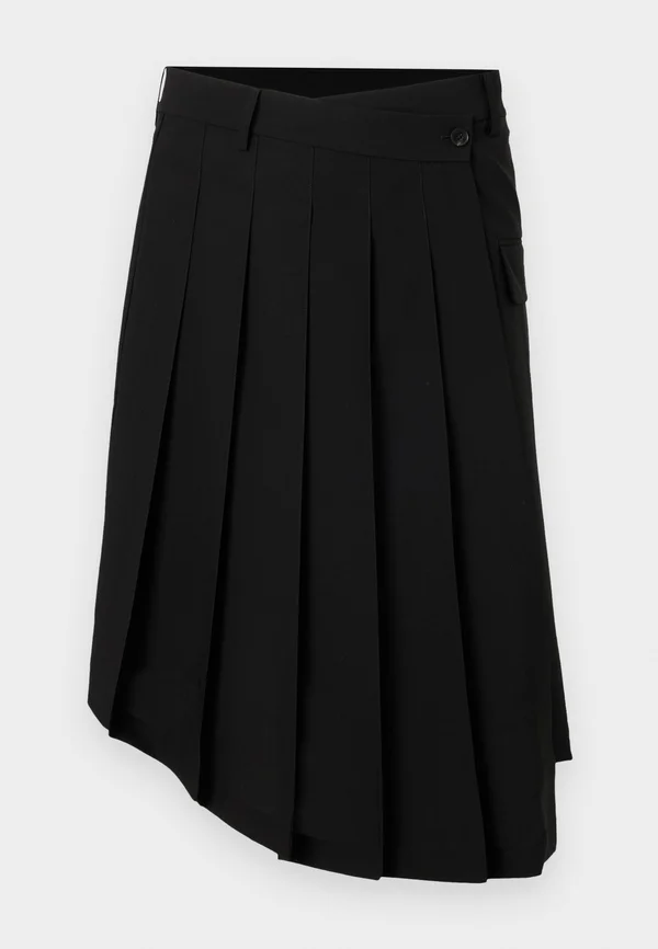 PLEATED MIDI SKIRT - Shorts - black