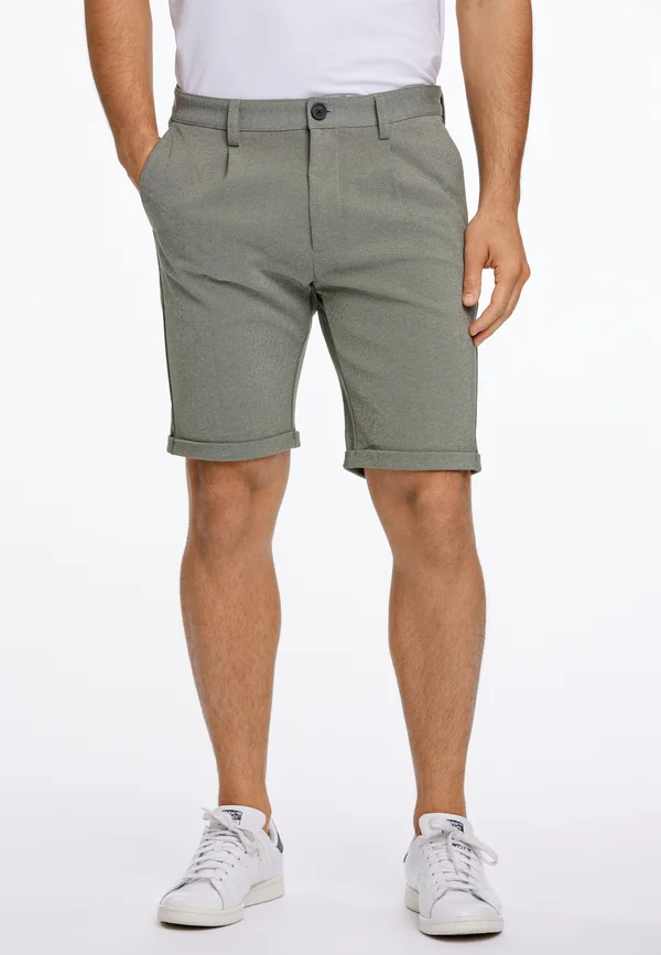 PLEATED - Shorts - mid army mix