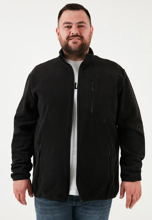 PLUS SIZE - Fleecejacke - black