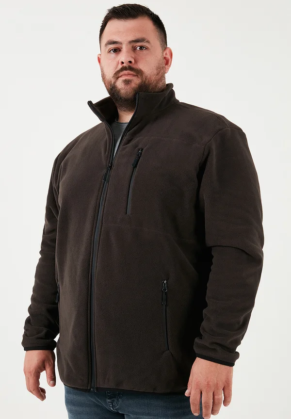 PLUS SIZE - Fleecejacke - brown