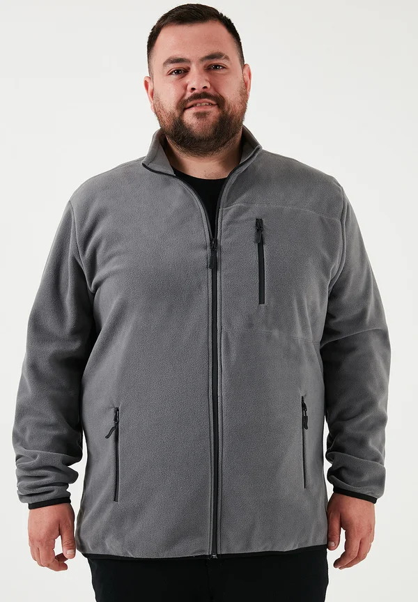 PLUS SIZE - Fleecejacke - grey