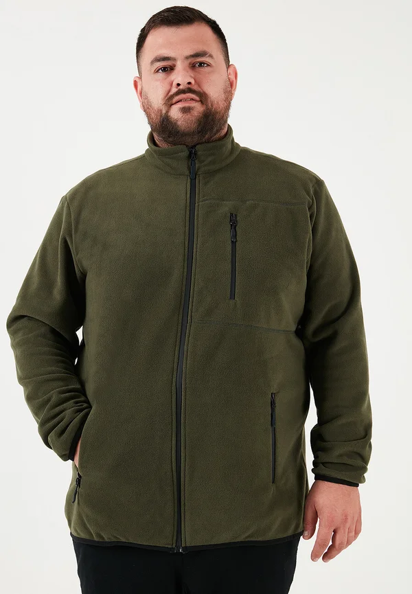 PLUS SIZE - Fleecejacke - khaki