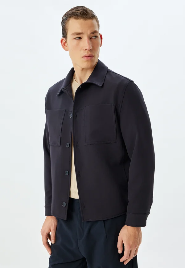POCKET DETAIL - Leichte Jacke - dark blue