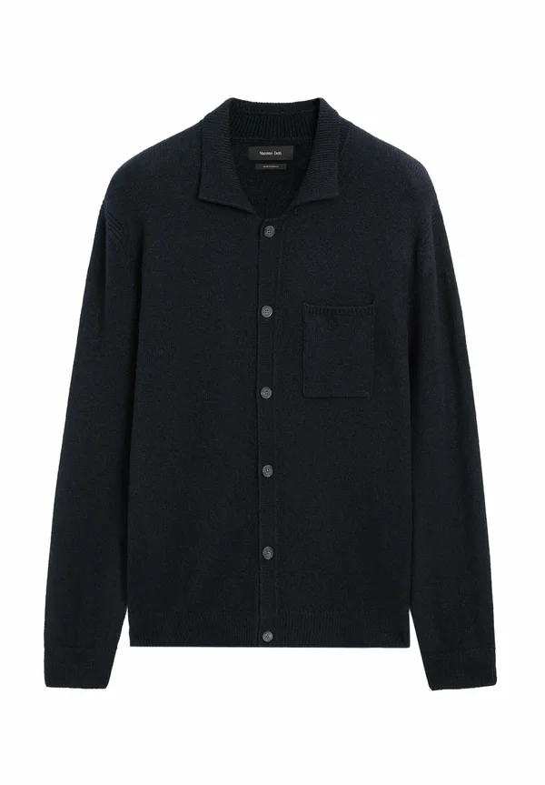 POCKET DETAIL - Strickjacke - dark blue denim