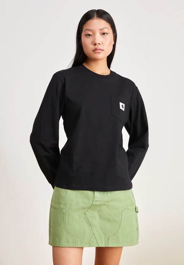 POCKET - Langarmshirt - black