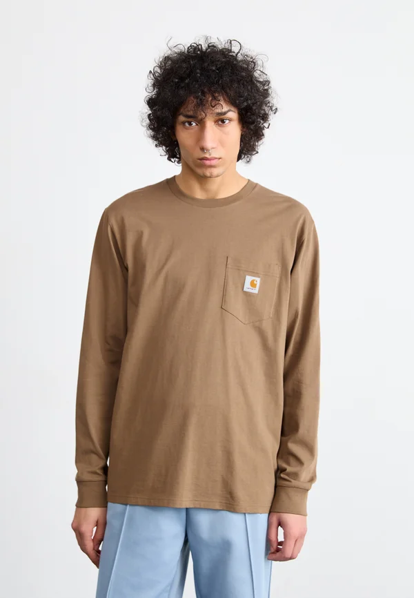 POCKET - Langarmshirt - coconut