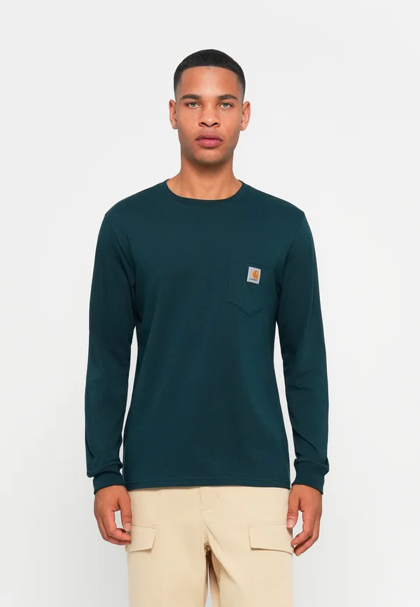 POCKET - Langarmshirt - deep lagoon
