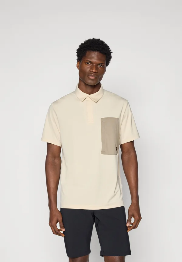 POCKET - Poloshirt - sand fog/avid beige