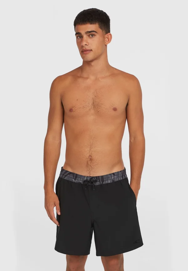 POCKET PRINT - Badeshorts - black out