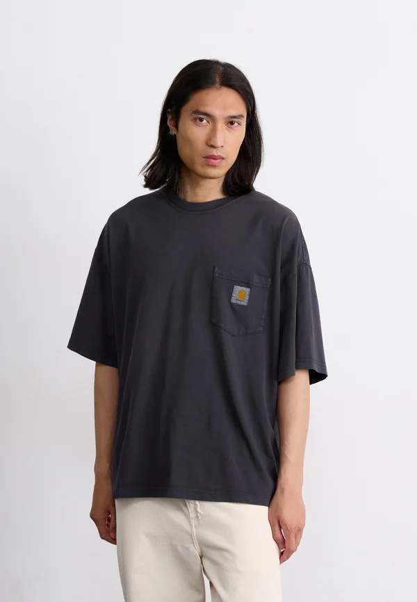 POCKET - T-Shirt basic - black chalk wash
