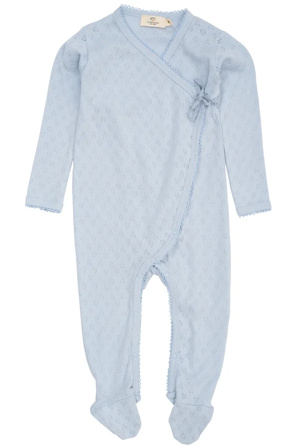 POINTELLE UNISEX - Strampler - dusty blue