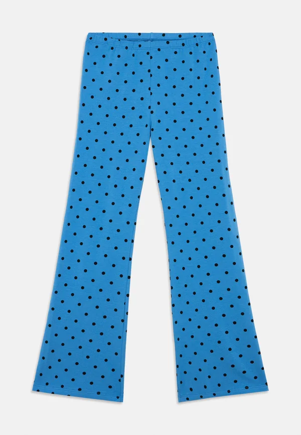 POLKA DOTS FLARED TROUSERS - Leggings - Hosen - blue