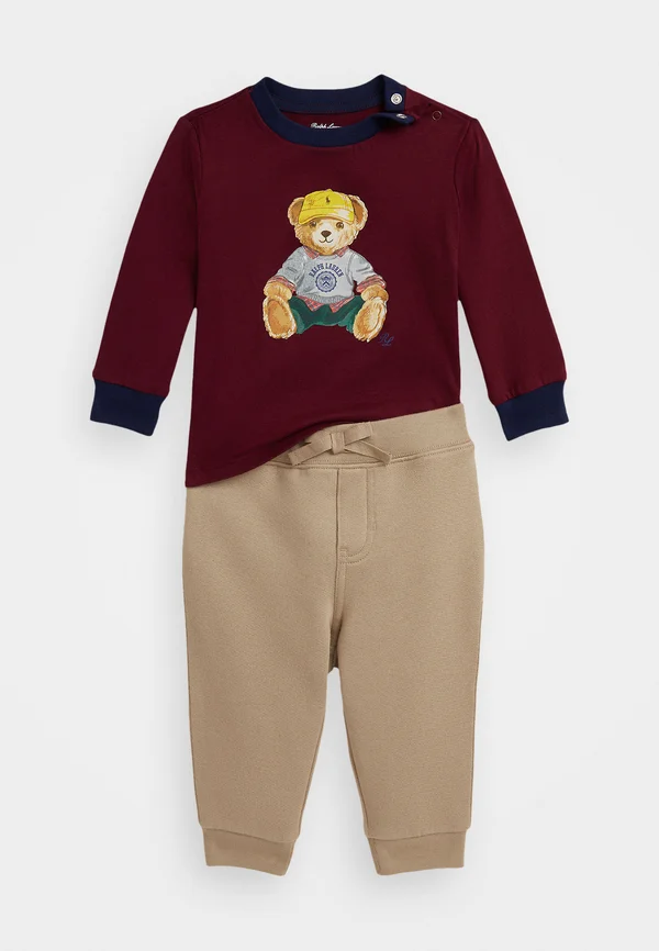 POLO BEAR JERSEY TEE & FLEECE TROUSER - Langarmshirt - classic wine
