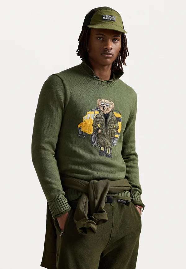 POLO BEAR ROLL-NECK SWEATER - Strickpullover - new olive