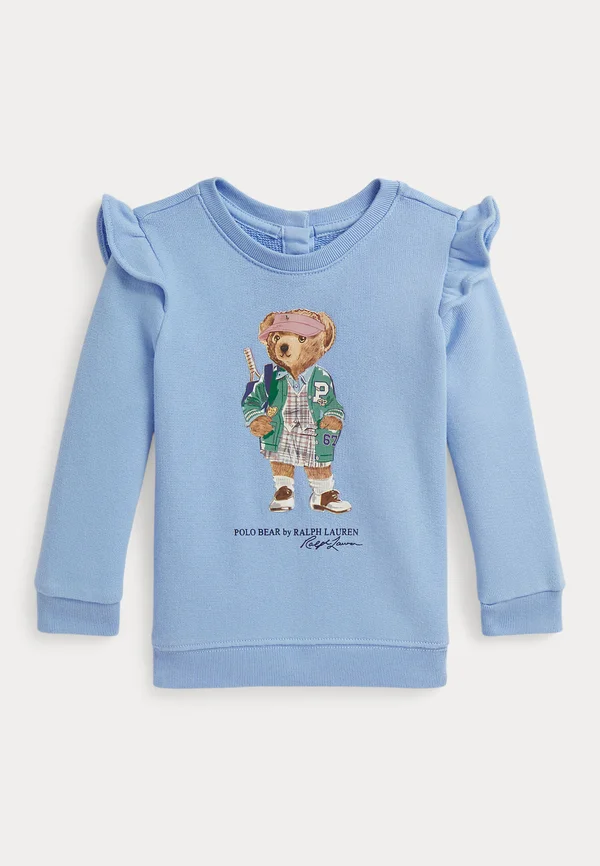 POLO BEAR RUFFLED FLEECE SWEATSHIRT - Sweatshirt - chambray blue