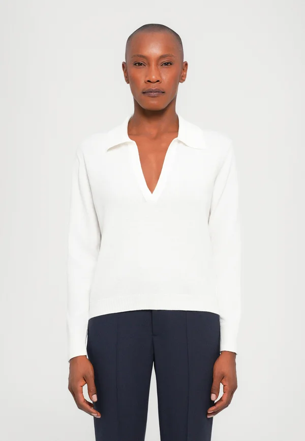 POLO LONGSLEEVE - Strickpullover - ivory