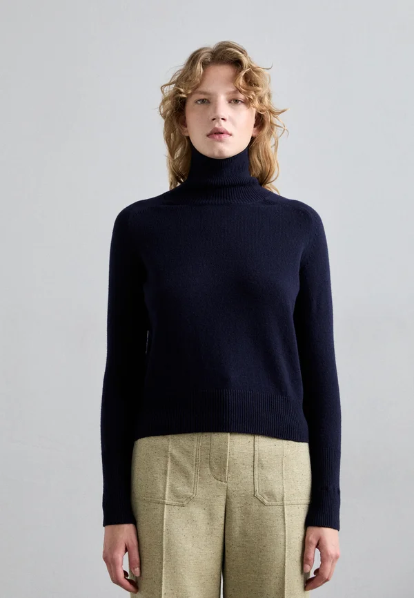 POLO NECK  - Strickpullover - navy