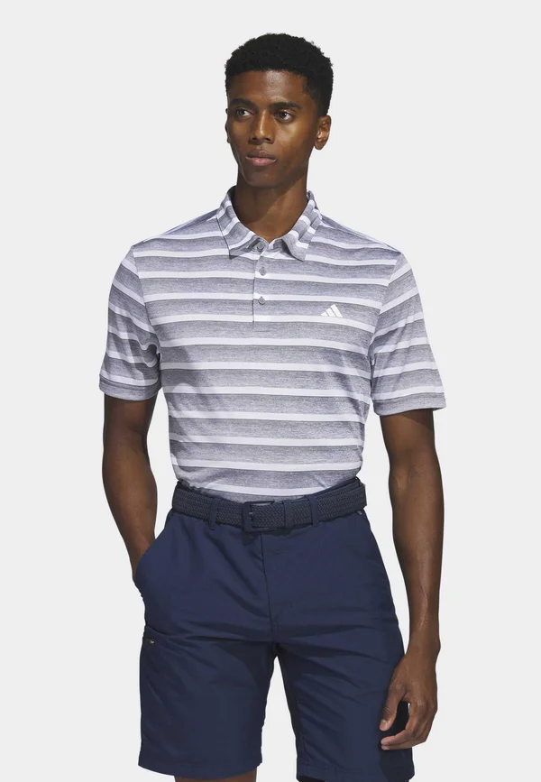 Poloshirt - grey three   white