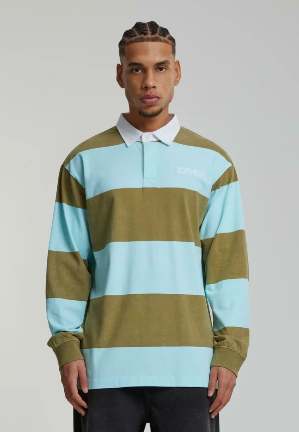 Poloshirt - olive light blue