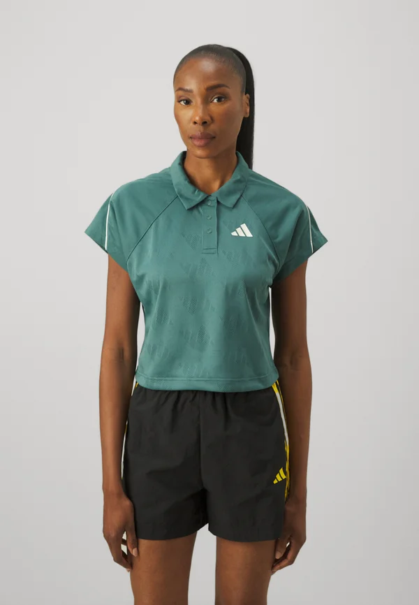 Poloshirt - preloved teal/off white