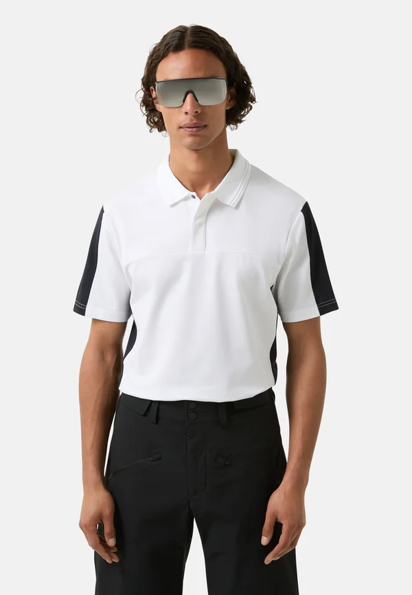 Poloshirt - weiß schwarz