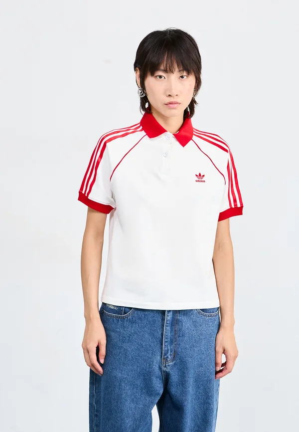 Poloshirt - white/better scarlet