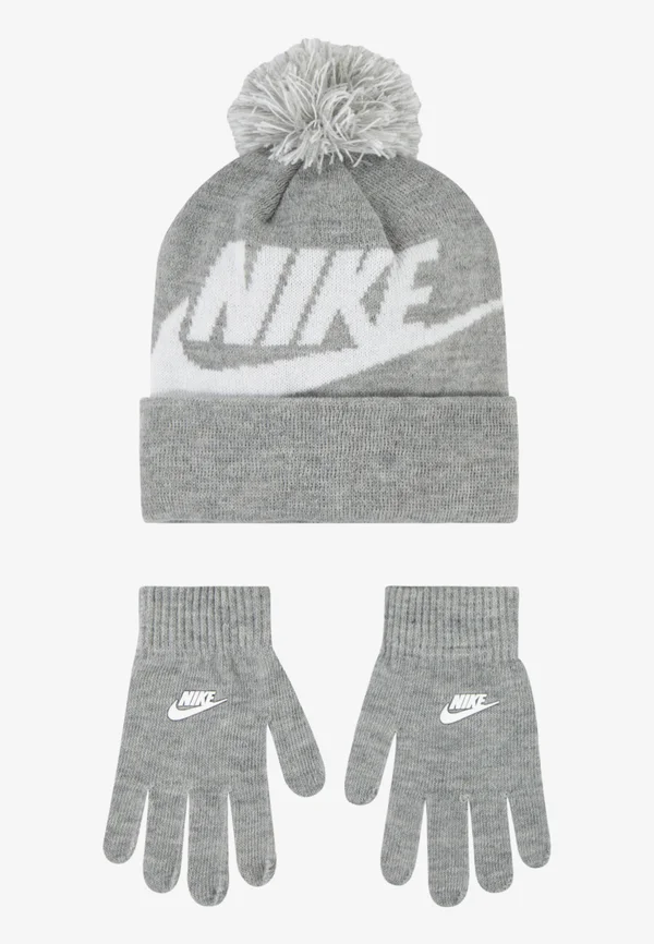 POM BEANIE GLOVE SET - Fingerhandschuh - grey heather